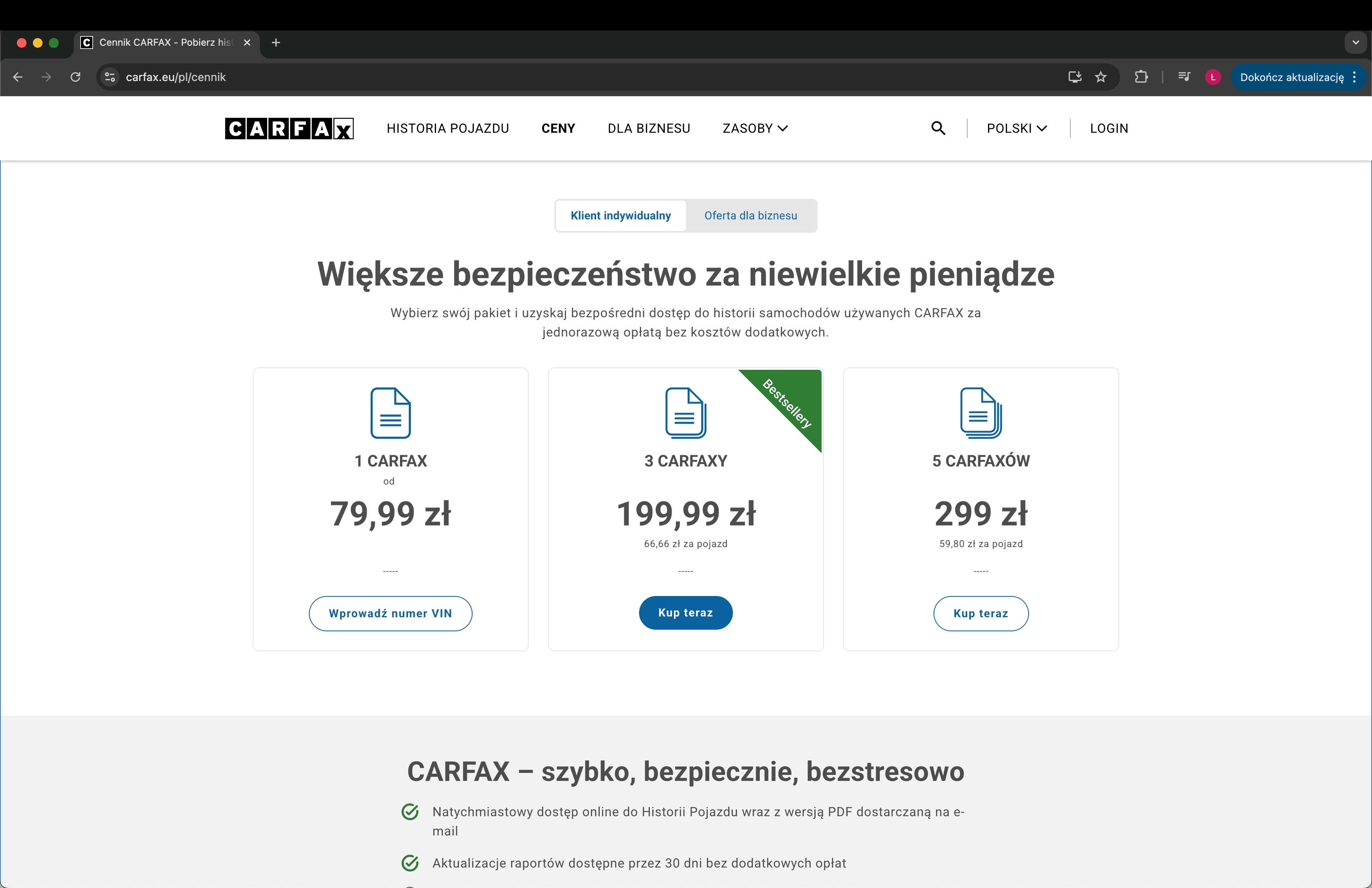 Carfax vehicle history